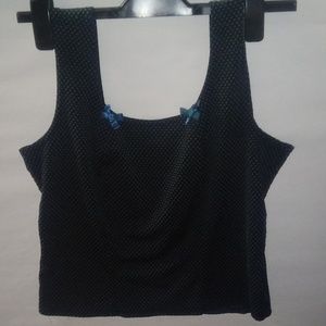 Large tank top with polka dots and bows